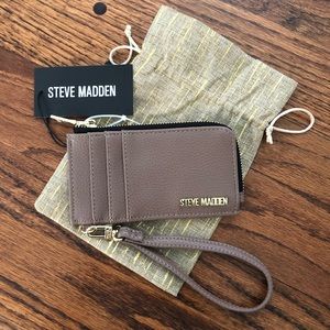 Steve Madden Taupe Wristlet Card Holder Wallet